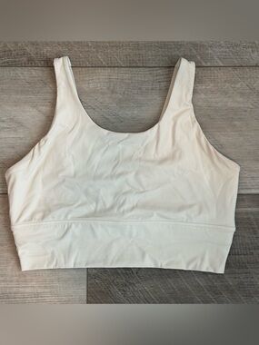 lululemon athletica White Scoop Neck Light Support Sports Bra